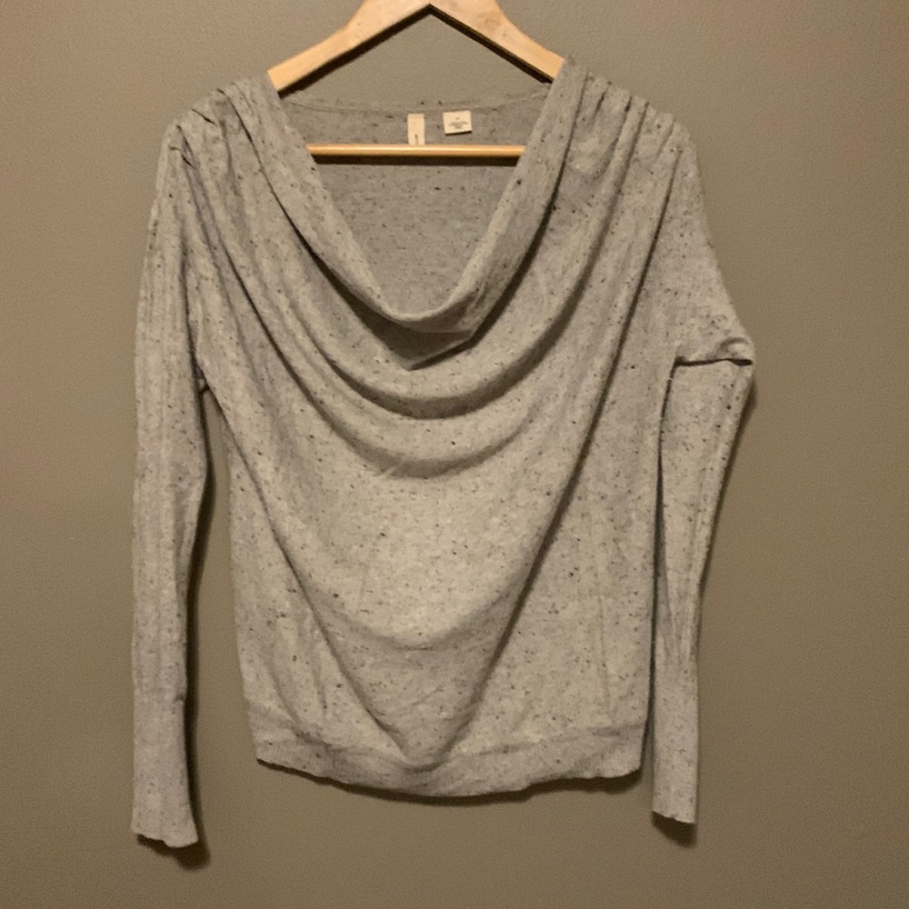 Anthropologie Moth gray scoop neck sweater. Size small